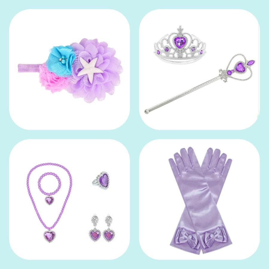 2点で11o円OFF!【本日限定】2024新作先行発売アリエル ドレス 子供 コスプレ 衣装 豪華9点 セット ドレス 手袋 髪飾り ティアラ ステッキ ネックレス イヤリング など 100 110 2点で11o円OFF!【本日限定】2024新作先行発売アリエル ドレス 子供 コスプレ 衣装 豪華9点 セット ドレス 手袋 髪飾り ティアラ ステッキ ネックレス イヤリング など 100 110