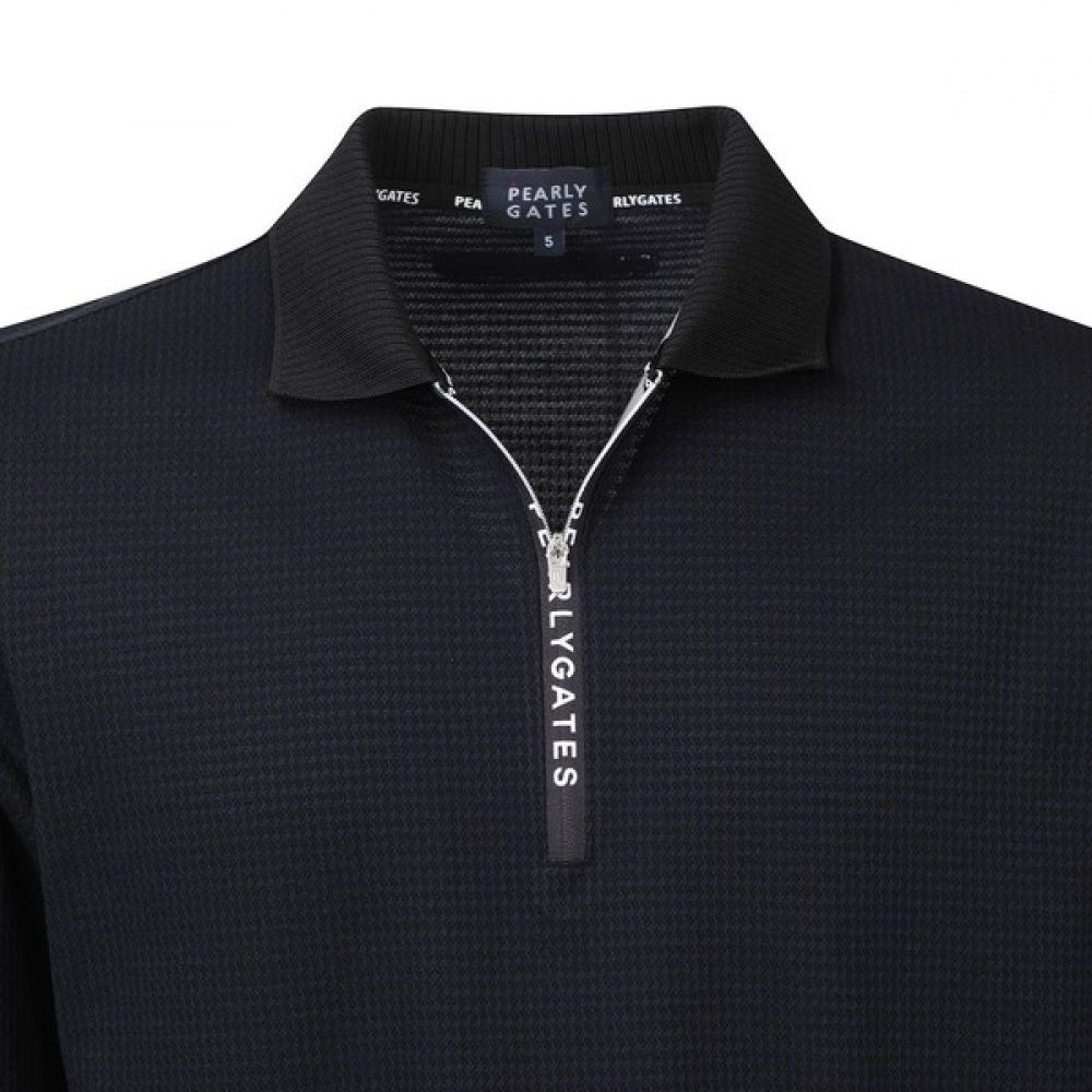 Paris Gates) メンズ千鳥格子襟ハーフジップアップ Tシャツ 【公式通販】