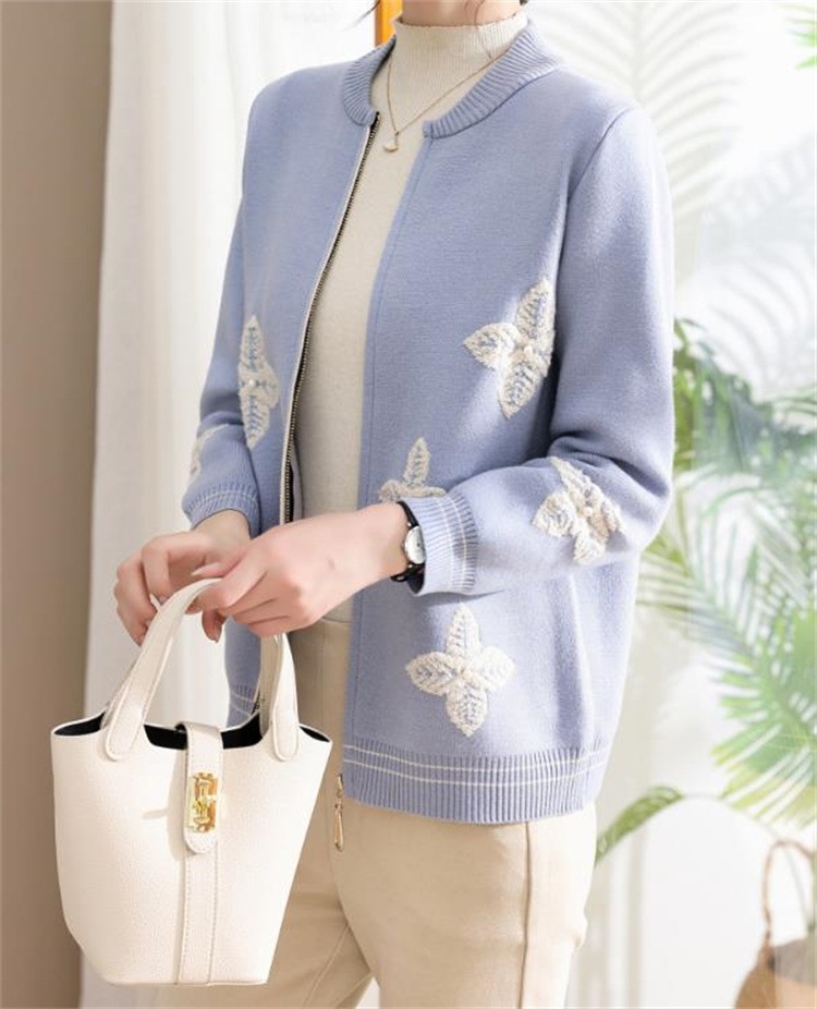 激安セール 短いスタイル お母さん服 秋服 カーディガン ニットコート 40-50歳 カジュアル 感謝祭 ニットトップス 野球シャツ 中高年 女装 セーター カジュアル ジャケット