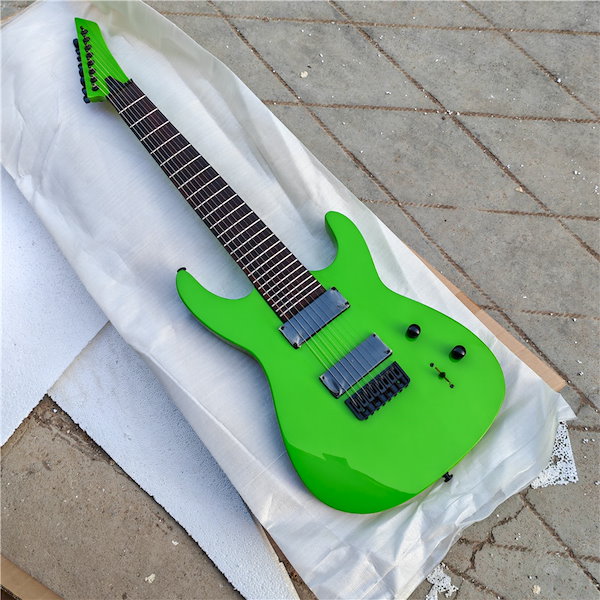 Qoo10] 8弦エレキギター,グリーンカラー,マホガ