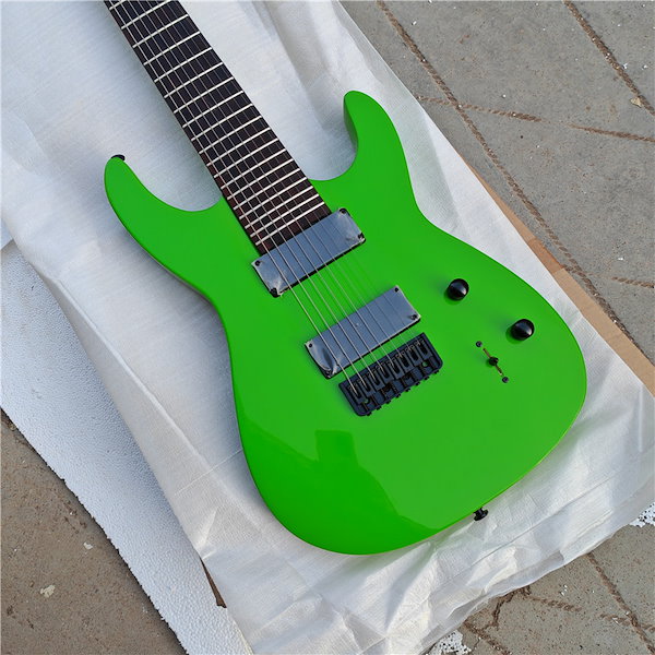 Qoo10] 8弦エレキギター,グリーンカラー,マホガ