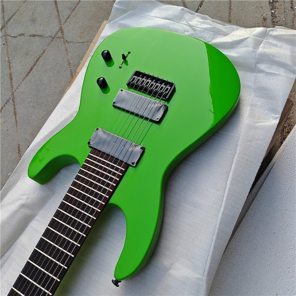 Qoo10] 8弦エレキギター,グリーンカラー,マホガ