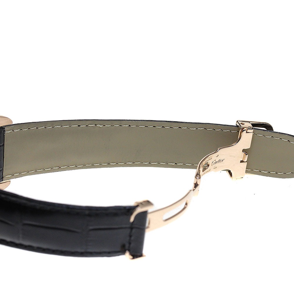 カルティエ CARTIER W2006951 サントスデュモン LM K18PG アフターダイヤベゼル 手巻き メンズ 良品 _816775【中古】