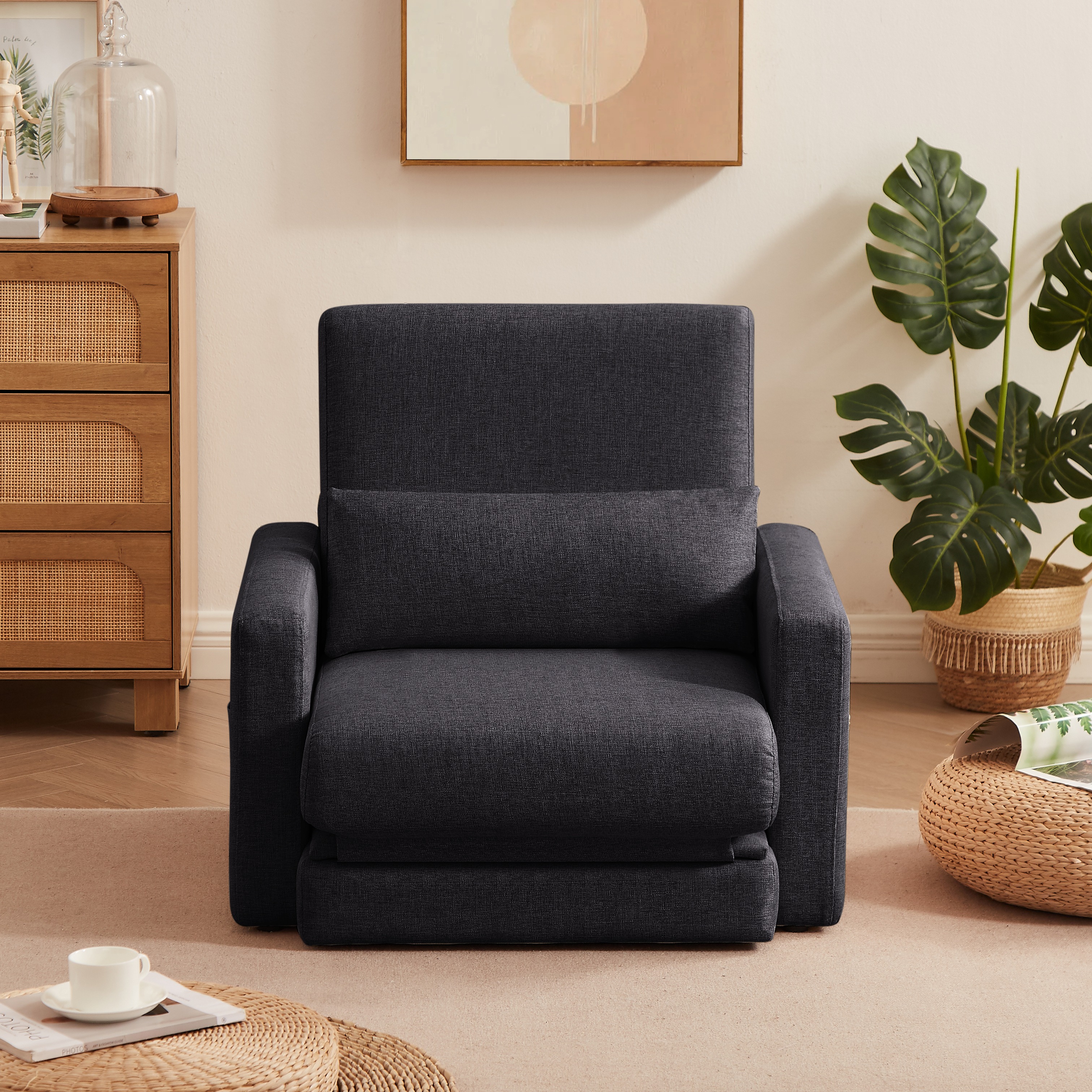 397ソファーベッド 折りたたみベッド ローソファー シングルソファーベッド 座面開閉式 ソファーけ コンパクトソファーベッド フロアソファ