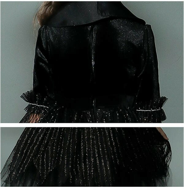 コスプレ 衣装 キッズ 子供服 ハロウィン 魔女 ウィッチ 女の子 ワンピース パフスリーブ 長袖 帽子 ひざ丈 黒魔女 ヴィランズ コスプレ衣装 コスチューム 可愛い パーティ イベン 仮装 ブラッ コスプレ 衣装 キッズ 子供服 ハロウィン 魔女 ウィッチ 女の子 ワンピース パフスリーブ 長袖 帽子 ひざ丈 黒魔女 ヴィランズ コスプレ衣装 コスチューム 可愛い パーティ イベン 仮装 ブラッ