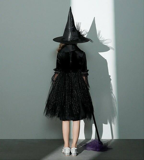 コスプレ 衣装 キッズ 子供服 ハロウィン 魔女 ウィッチ 女の子 ワンピース パフスリーブ 長袖 帽子 ひざ丈 黒魔女 ヴィランズ コスプレ衣装 コスチューム 可愛い パーティ イベン 仮装 ブラッ コスプレ 衣装 キッズ 子供服 ハロウィン 魔女 ウィッチ 女の子 ワンピース パフスリーブ 長袖 帽子 ひざ丈 黒魔女 ヴィランズ コスプレ衣装 コスチューム 可愛い パーティ イベン 仮装 ブラッ
