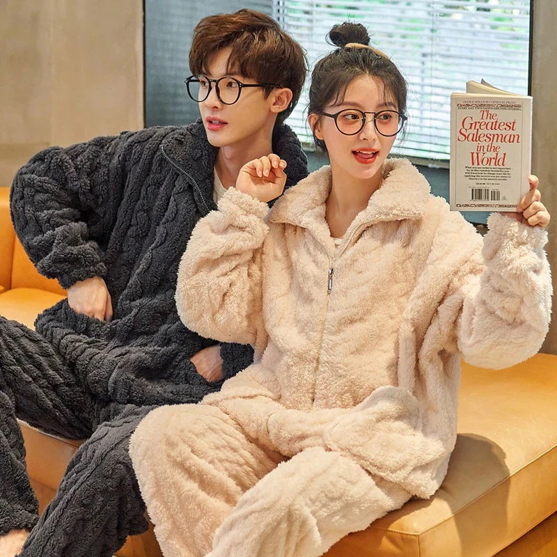 ペアパジャマ フランネル 前開き モコモコ ペアパジャマ カップル 秋冬 プレゼント 冬 ペアパジャマ フランネル 前開き モコモコ ペアパジャマ カップル 秋冬 プレゼント 冬