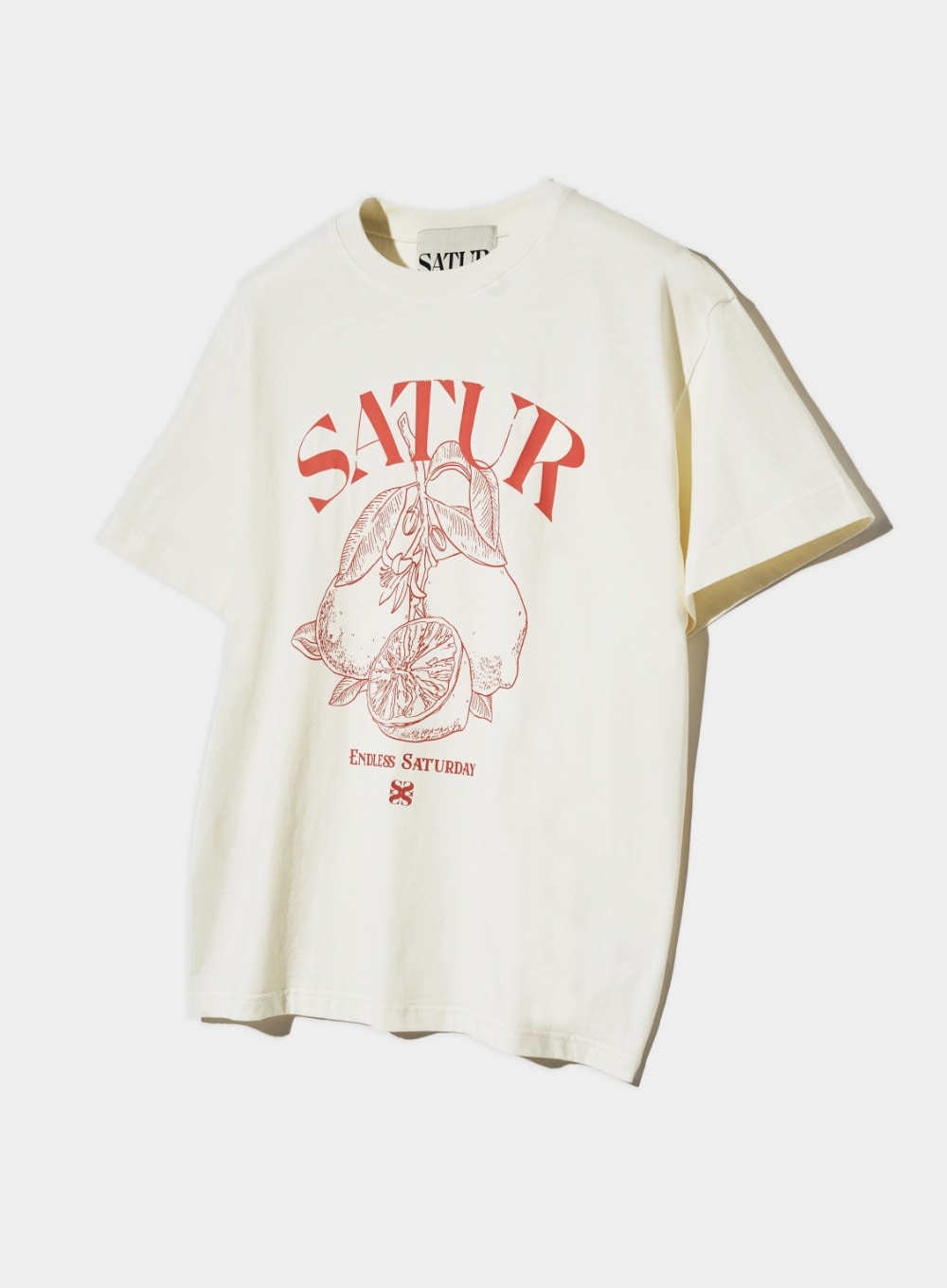 SATUR】 CAPRI CITRON DRAWING SUMMER GRAPHIC T-SHIRTS : CREAM