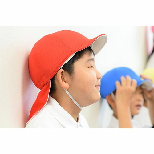 （まとめ買い）日本理化学 abonetアクティブセーフティーカラー帽 日よけ付き 赤 Lサイズ 015117 [x3]