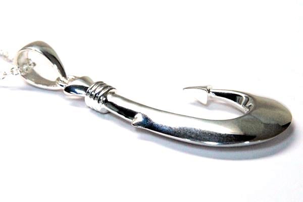 ハワイアンジュエリー ペンダント ネックレス フィッシュフック 釣り針 鏡面仕上げ メンズ シルバー ハワイアンジュエリー ペンダント ネックレス フィッシュフック 釣り針 鏡面仕上げ メンズ シルバー