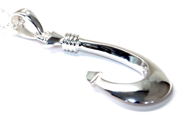 ハワイアンジュエリー ペンダント ネックレス フィッシュフック 釣り針 鏡面仕上げ メンズ シルバー ハワイアンジュエリー ペンダント ネックレス フィッシュフック 釣り針 鏡面仕上げ メンズ シルバー