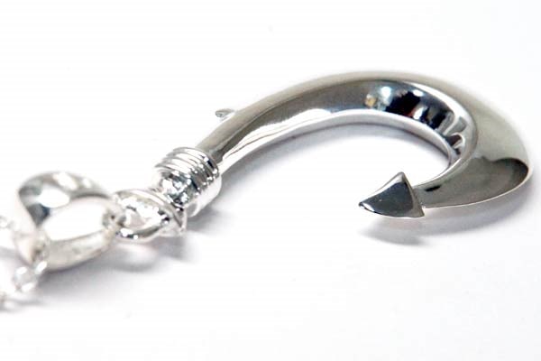 ハワイアンジュエリー ペンダント ネックレス フィッシュフック 釣り針 鏡面仕上げ メンズ シルバー ハワイアンジュエリー ペンダント ネックレス フィッシュフック 釣り針 鏡面仕上げ メンズ シルバー