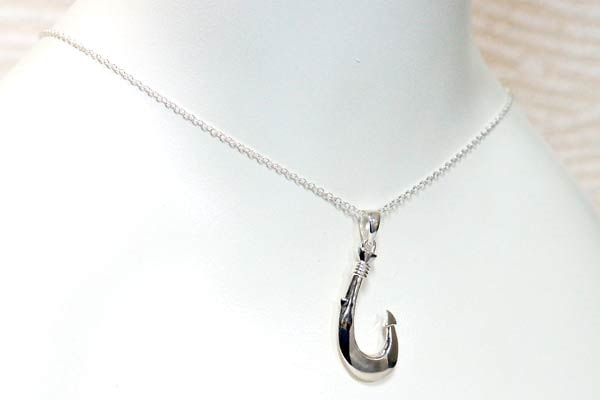 ハワイアンジュエリー ペンダント ネックレス フィッシュフック 釣り針 鏡面仕上げ メンズ シルバー ハワイアンジュエリー ペンダント ネックレス フィッシュフック 釣り針 鏡面仕上げ メンズ シルバー