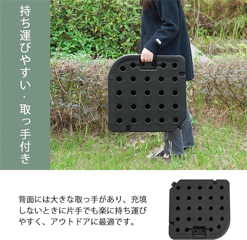 【売れ筋】パラソルベース パラソル土台 4枚セット 幅100x奥行100x高さ7cm 十字架ベース適用 水充填 砂充填 ベースのみ 完成品 角型 簡単設置 キャンプ用品 風に強い アウトドア ガーデン