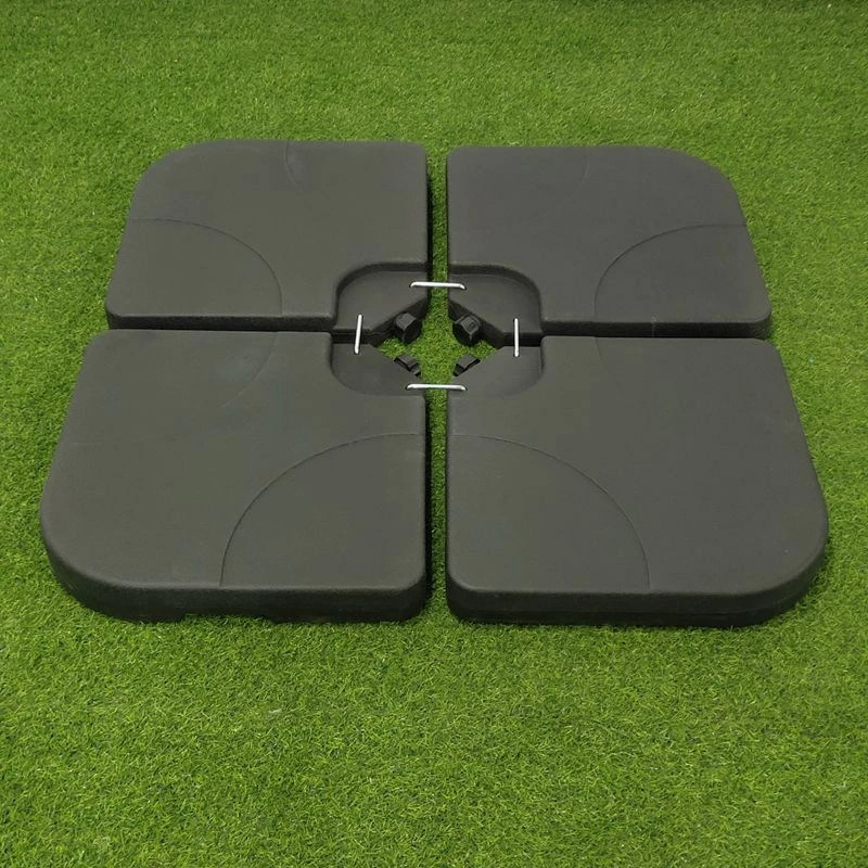 【売れ筋】パラソルベース パラソル土台 4枚セット 幅100x奥行100x高さ7cm 十字架ベース適用 水充填 砂充填 ベースのみ 完成品 角型 簡単設置 キャンプ用品 風に強い アウトドア ガーデン