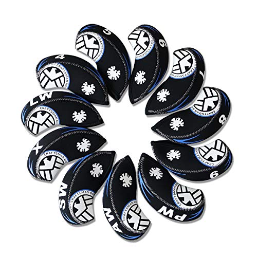 CRAFTSMAN（クラフトマン）ヘッドカバー ゴルフ アイアンカバー コスモシリーズ 紛失防止のX