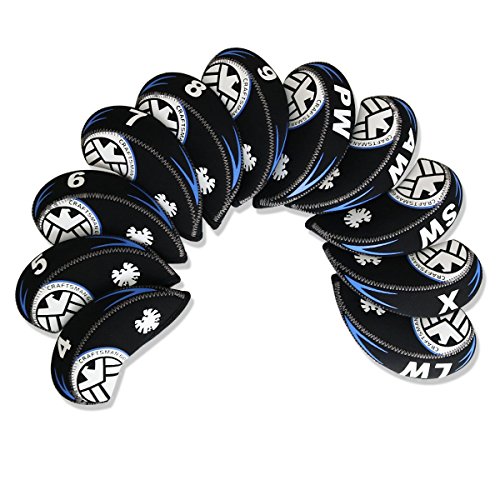 CRAFTSMAN（クラフトマン）ヘッドカバー ゴルフ アイアンカバー コスモシリーズ 紛失防止のX