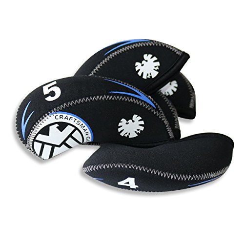 CRAFTSMAN（クラフトマン）ヘッドカバー ゴルフ アイアンカバー コスモシリーズ 紛失防止のX