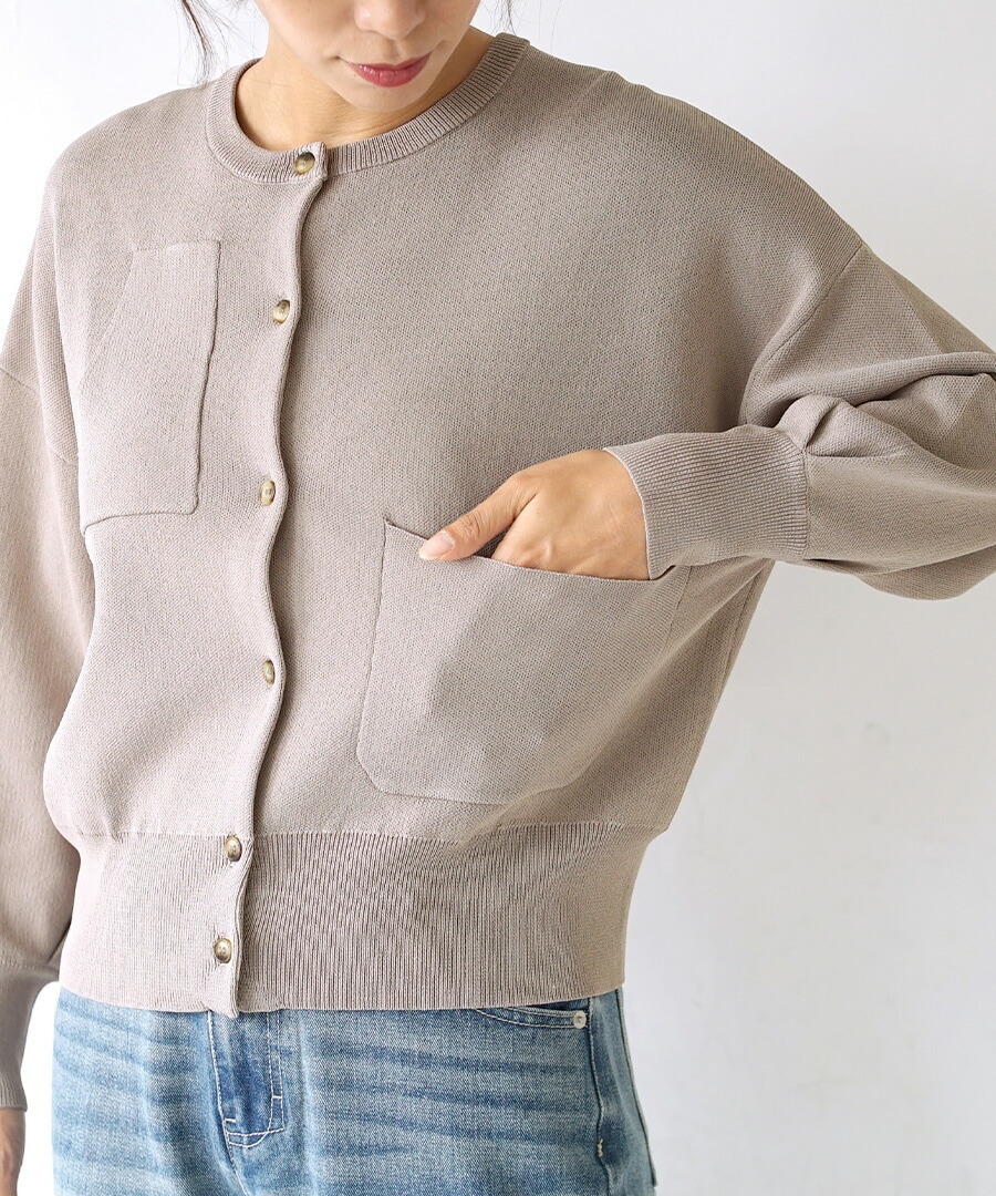 カーディガン レディース / アシンメトリー がワークテイストに トップス カーデ 羽織り 長袖 丸首 クルーネック 冬 (アパートメントデパートメント):アシメポケット ショートカーディガン カーディガン レディース / アシンメトリー がワークテイストに トップス カーデ 羽織り 長袖 丸首 クルーネック 冬 (アパートメントデパートメント):アシメポケット ショートカーディガン