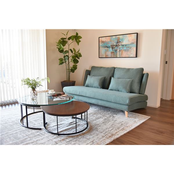 ソファー 2.5人掛け 幅約166cm ブラウン 木製 脚付き ファブリック地 ソファー 2.5人掛け 幅約166cm ブラウン 木製 脚付き ファブリック地