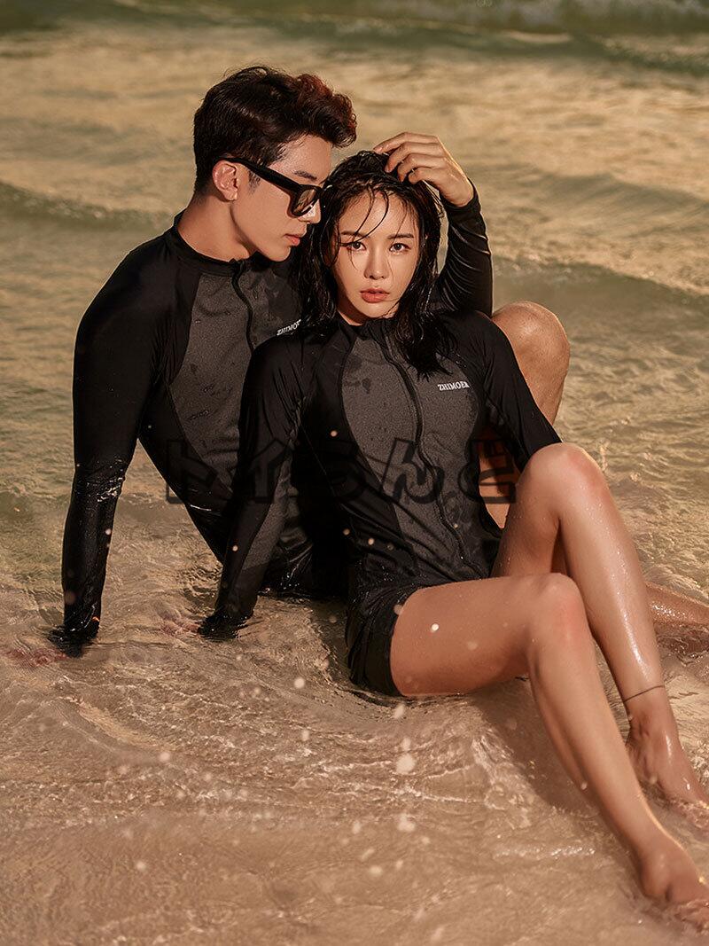 【7月の新作特典】カップル水着 2sets フィットネス水着 レディース セパレート メンズ ラッシュガード 水着 ペア カップル 水着 体型カバー お揃い セットアップ 長袖 競泳水着 練習用 大き