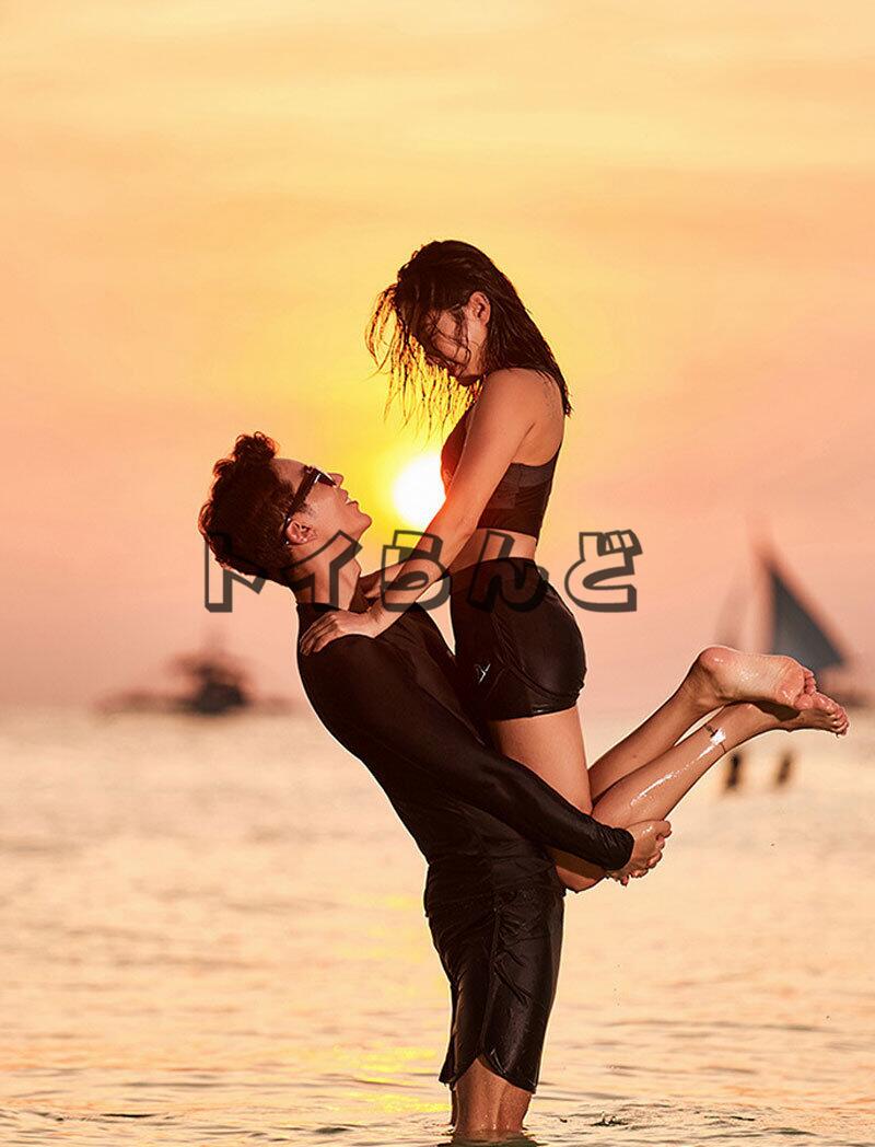 【7月の新作特典】カップル水着 2sets フィットネス水着 レディース セパレート メンズ ラッシュガード 水着 ペア カップル 水着 体型カバー お揃い セットアップ 長袖 競泳水着 練習用 大き