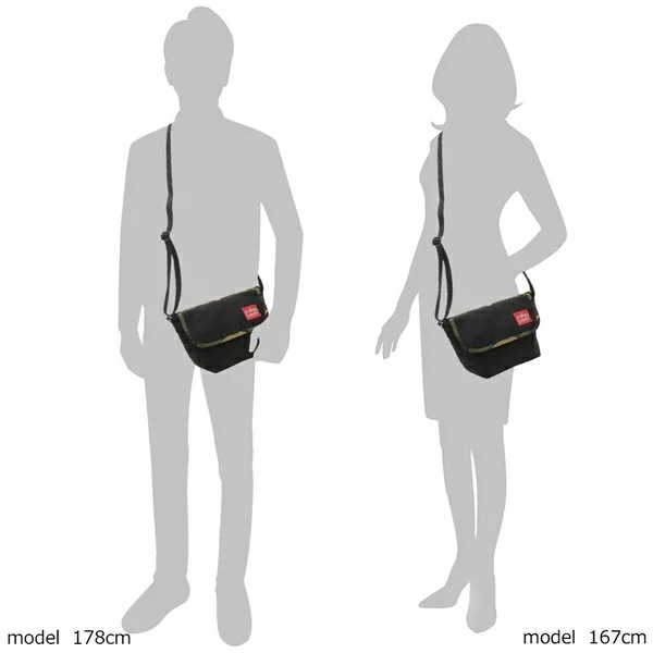 ショルダーバッグ カジュアルメッセンジャー ブラック ユニセックス MANHATTAN PORTAGE 1603 blkwcam