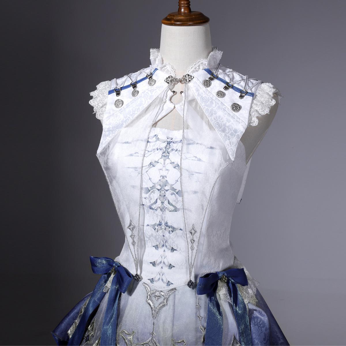 正規品デザインブルーホワイトキールlolitaワンピースストールゴシック风王子系ロリータ 正規品デザインブルーホワイトキールlolitaワンピースストールゴシック风王子系ロリータ