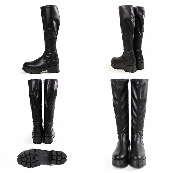 【10月下旬入荷予約】25年秋冬再販 Vivian ブーツ レディース ロングブーツ ストレッチ 厚底 ボリュームソール ブラック 黒 ストレッチブーツ トラックソール 厚底ブーツ ボリュームソ 【10月下旬入荷予約】25年秋冬再販 Vivian ブーツ レディース ロングブーツ ストレッチ 厚底 ボリュームソール ブラック 黒 ストレッチブーツ トラックソール 厚底ブーツ ボリュームソ