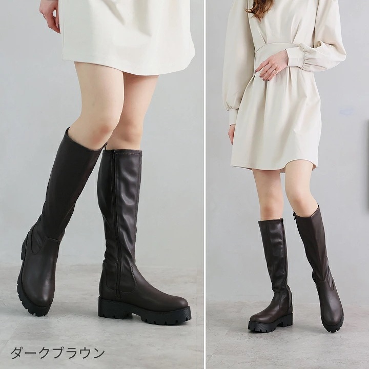 【10月下旬入荷予約】25年秋冬再販 Vivian ブーツ レディース ロングブーツ ストレッチ 厚底 ボリュームソール ブラック 黒 ストレッチブーツ トラックソール 厚底ブーツ ボリュームソ 【10月下旬入荷予約】25年秋冬再販 Vivian ブーツ レディース ロングブーツ ストレッチ 厚底 ボリュームソール ブラック 黒 ストレッチブーツ トラックソール 厚底ブーツ ボリュームソ