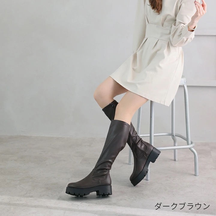 【10月下旬入荷予約】25年秋冬再販 Vivian ブーツ レディース ロングブーツ ストレッチ 厚底 ボリュームソール ブラック 黒 ストレッチブーツ トラックソール 厚底ブーツ ボリュームソ 【10月下旬入荷予約】25年秋冬再販 Vivian ブーツ レディース ロングブーツ ストレッチ 厚底 ボリュームソール ブラック 黒 ストレッチブーツ トラックソール 厚底ブーツ ボリュームソ