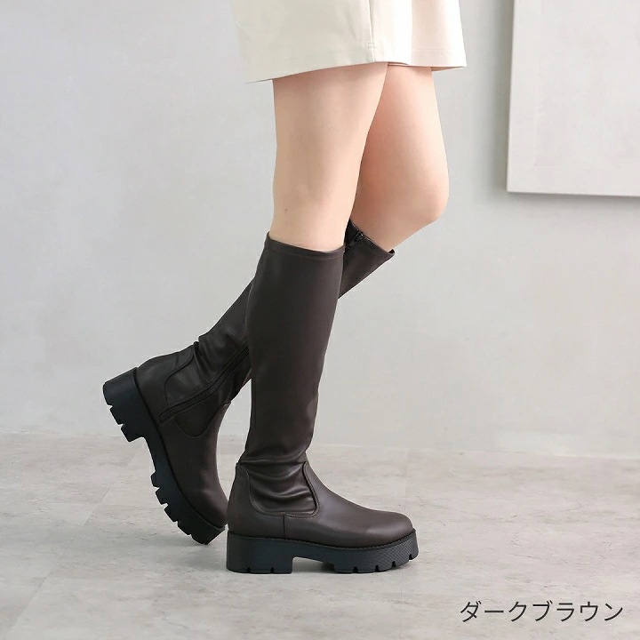 【10月下旬入荷予約】25年秋冬再販 Vivian ブーツ レディース ロングブーツ ストレッチ 厚底 ボリュームソール ブラック 黒 ストレッチブーツ トラックソール 厚底ブーツ ボリュームソ 【10月下旬入荷予約】25年秋冬再販 Vivian ブーツ レディース ロングブーツ ストレッチ 厚底 ボリュームソール ブラック 黒 ストレッチブーツ トラックソール 厚底ブーツ ボリュームソ