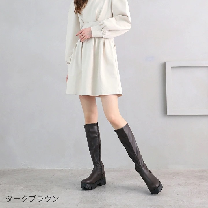 【10月下旬入荷予約】25年秋冬再販 Vivian ブーツ レディース ロングブーツ ストレッチ 厚底 ボリュームソール ブラック 黒 ストレッチブーツ トラックソール 厚底ブーツ ボリュームソ 【10月下旬入荷予約】25年秋冬再販 Vivian ブーツ レディース ロングブーツ ストレッチ 厚底 ボリュームソール ブラック 黒 ストレッチブーツ トラックソール 厚底ブーツ ボリュームソ