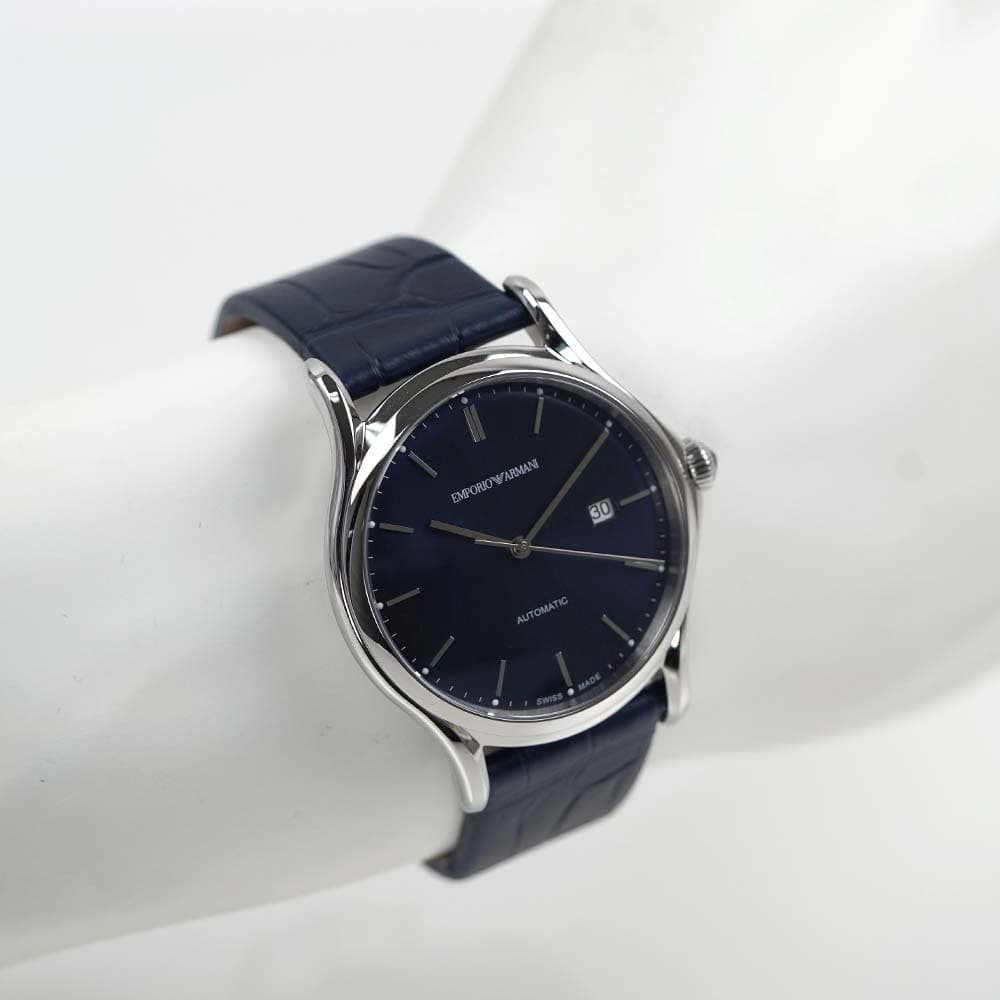 [訳ありアウトレット] エンポリオアルマーニ スイスメイド 腕時計 メンズ 日付カレンダー 自動巻き ネイビー EMPORIO ARMANI SWISS MADE CLASSIC ARS3011