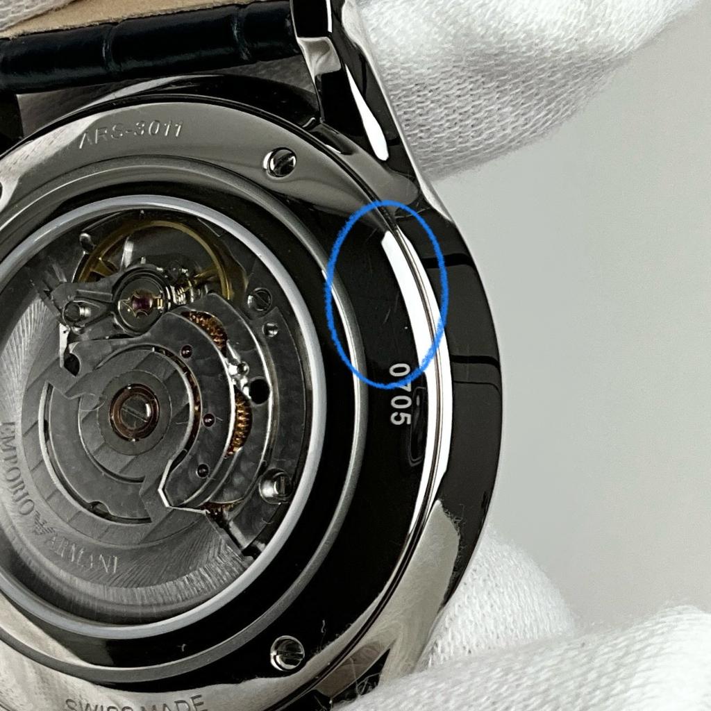 [訳ありアウトレット] エンポリオアルマーニ スイスメイド 腕時計 メンズ 日付カレンダー 自動巻き ネイビー EMPORIO ARMANI SWISS MADE CLASSIC ARS3011