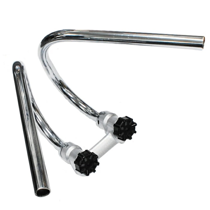 くるくるハンドル ハンドルポスト セット バイク モンキー ゴリラ シャリー ダックス クランプ 絞り ハンドル ダウン ロータイプ シャコタン 旧車 絶版車 汎用 社外品 オリジナル