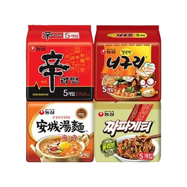 辛ラーメン(10)+安城湯麺(10)+ノグリ(10)+チャパゲティ(10)(計40個)