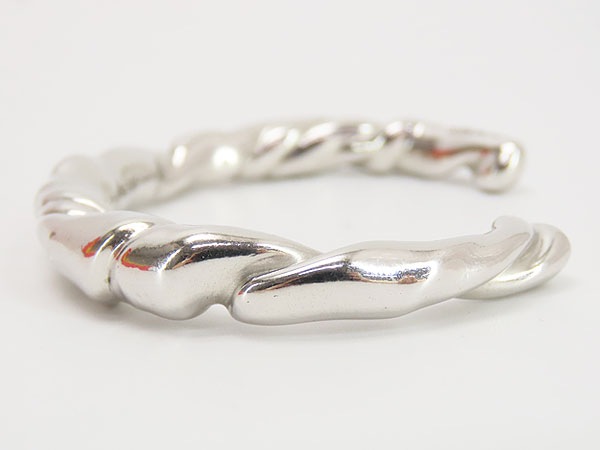 超美品ロエベナパツイストカフスシンバングルブレスレットスターリングシルバーシルバー925AG925J917240X05 超美品ロエベナパツイストカフスシンバングルブレスレットスターリングシルバーシルバー925AG925J917240X05