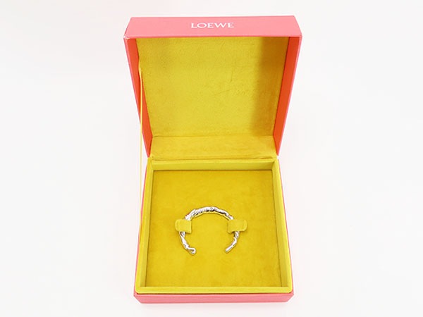 超美品ロエベナパツイストカフスシンバングルブレスレットスターリングシルバーシルバー925AG925J917240X05 超美品ロエベナパツイストカフスシンバングルブレスレットスターリングシルバーシルバー925AG925J917240X05