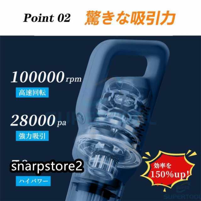 掃除機 コードレス コードレス掃除機 小型 軽量 3WAY 20000Pa 人気 サイクロン式 強力吸引 充電式 軽量ハンディ掃除機 スティック 一人暮らし213