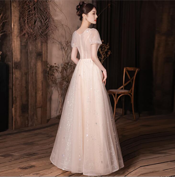 ロングドレス 韓国風 プリンセスライン 結婚式 洋服 花嫁の介添え人 ドレス 忘年会 半袖 ロング丈ワンピース 高級感 パーティードレス Aラインドレス 宴会ドレス ステージ 衣装 お嬢様 演奏会 着 ロングドレス 韓国風 プリンセスライン 結婚式 洋服 花嫁の介添え人 ドレス 忘年会 半袖 ロング丈ワンピース 高級感 パーティードレス Aラインドレス 宴会ドレス ステージ 衣装 お嬢様 演奏会 着