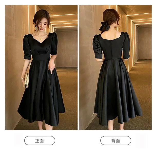 ドレス ミモレ丈 大人 ピアノ 発表会 ドレス 演奏会 ミディアムドレス 袖あり パフスリーブ Vネック サテン パーディードレス Aライン フォーマル 小さいサイズ ファスナー 可愛い 女子会 結婚 ドレス ミモレ丈 大人 ピアノ 発表会 ドレス 演奏会 ミディアムドレス 袖あり パフスリーブ Vネック サテン パーディードレス Aライン フォーマル 小さいサイズ ファスナー 可愛い 女子会 結婚