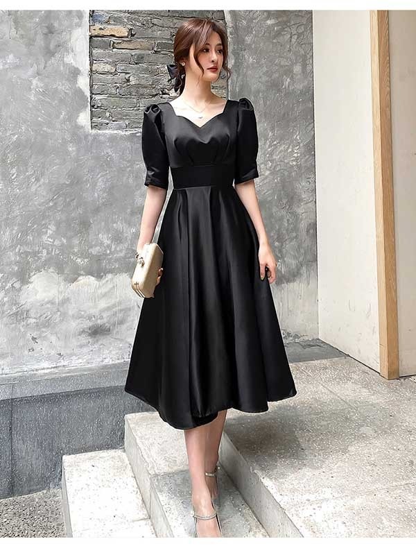 ドレス ミモレ丈 大人 ピアノ 発表会 ドレス 演奏会 ミディアムドレス 袖あり パフスリーブ Vネック サテン パーディードレス Aライン フォーマル 小さいサイズ ファスナー 可愛い 女子会 結婚 ドレス ミモレ丈 大人 ピアノ 発表会 ドレス 演奏会 ミディアムドレス 袖あり パフスリーブ Vネック サテン パーディードレス Aライン フォーマル 小さいサイズ ファスナー 可愛い 女子会 結婚