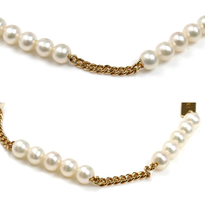 TASAKI タサキ K18YG イエローゴールド リファインド リベリオン ブレスレット パール約4.6mm 5.6g 17-22cm レディース 中古 TASAKI タサキ K18YG イエローゴールド リファインド リベリオン ブレスレット パール約4.6mm 5.6g 17-22cm レディース 中古