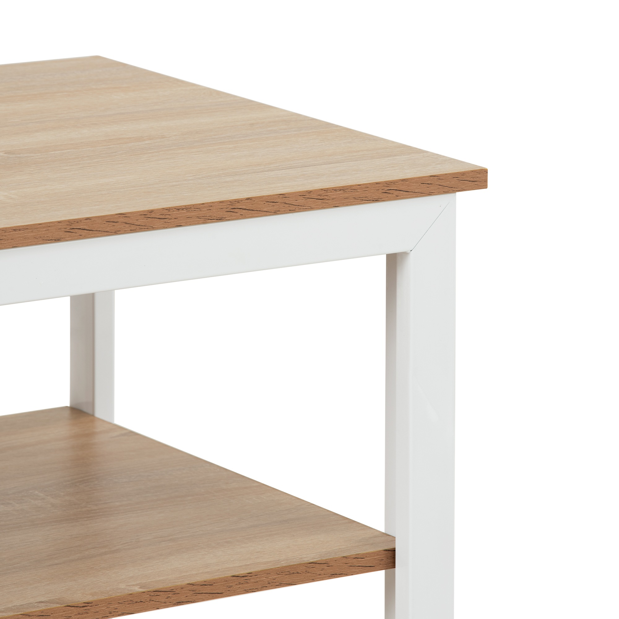 【国内発送,送料無料】【値上げ予定　12月8日～】【新品登場】パソコンデスク 折りたたみデスク 簡易デスク オフィスデスク 学習デスク 3段収納ラック キャスター付き【ナチュラル】