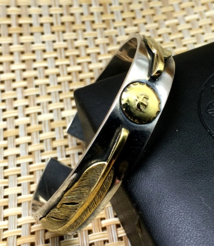 925スターリングシルバーゴロスイーグルフェザーリーフブレスレット 925スターリングシルバーゴロスイーグルフェザーリーフブレスレット