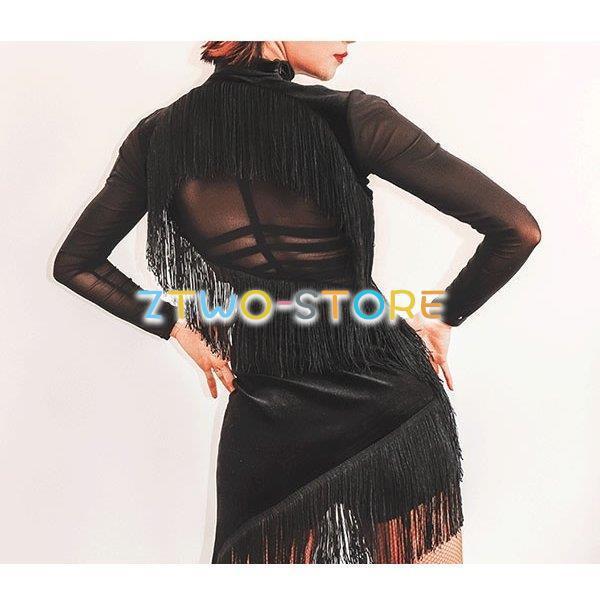 【社交ダンス衣装】ブラック ラテン ドレス ワンピース 黒 フリンジ レース 楽天市場】レディース ダンス衣装 ラテンダンス ブラックワンピース