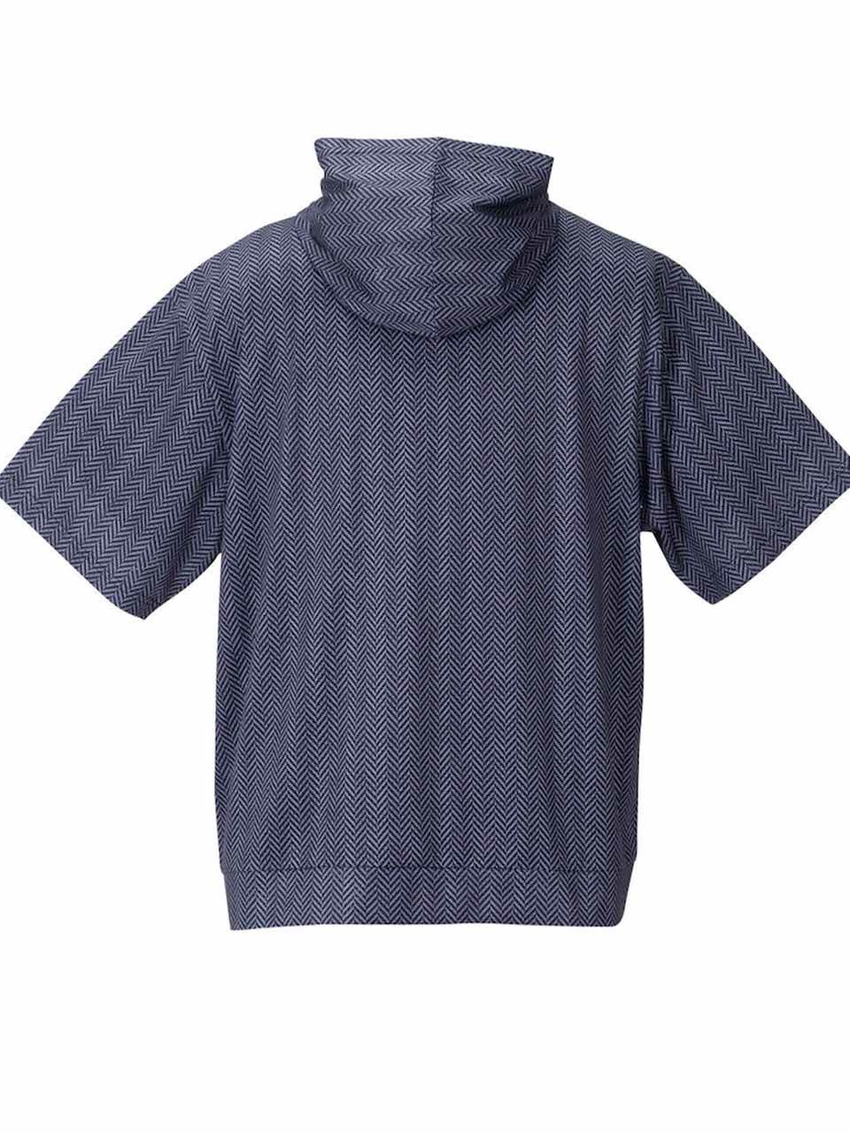 半袖パーカー 大きいサイズ メンズ プリントTシャツ メッシュ サマーパーカ 2枚組 COLLINS C060417-08