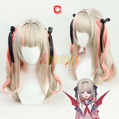 魔界ノりりむ　セット済み　ウィッグ　コスプレ コスプレウィッグ バーチャルYouTuber VTuber 魔界ノりりむ