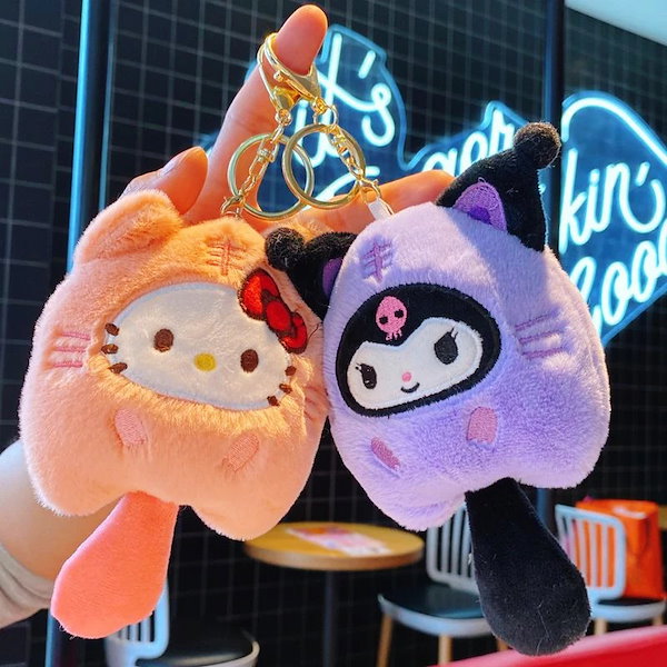 サンリオ ハローキティ クロミ ぬいぐるみ キーホルダー カメラ まとめて Sanrio Hello Kittyイミテーションポライドカメラキーホルダー